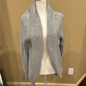 Market & Spruce Gray Cardigan with Chunky Shawl Collar